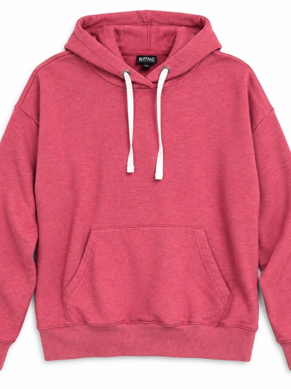 Buffalo David Bitton Women’s Medium Pink Pullover Hoodie Soft Stretch